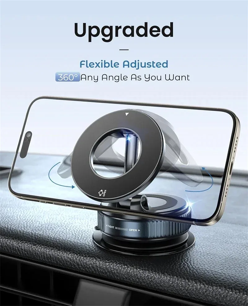 Car Phone Magnetic Stand - 360 Degree Rotation