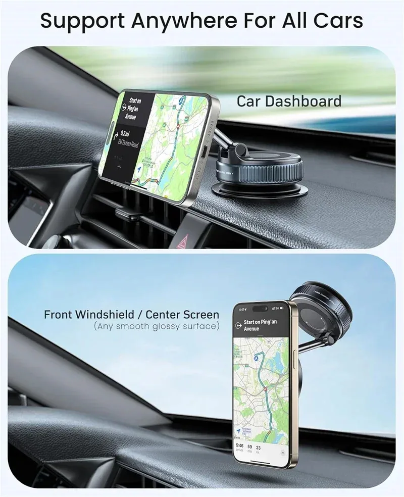 Car Phone Magnetic Stand - Dashboard Windshield Mount