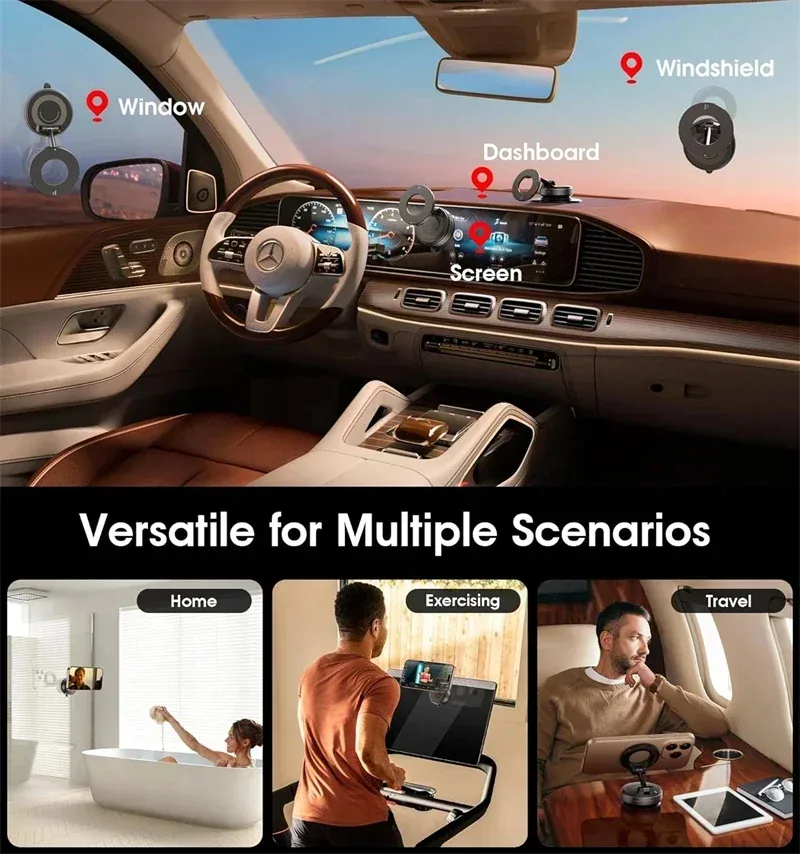 Car Phone Magnetic Stand - Mounting Locations
