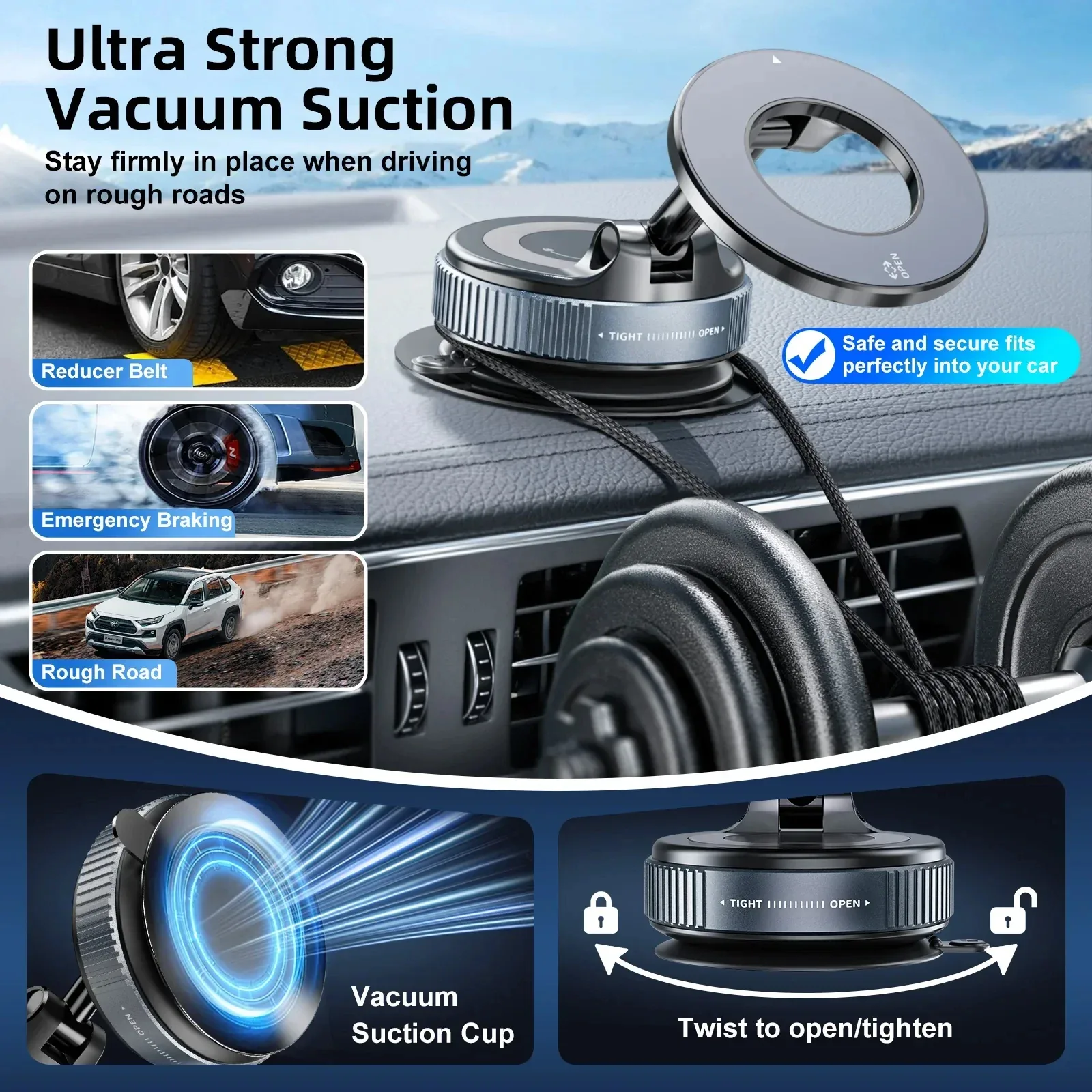 Car Phone Magnetic Stand - Vacuum Suction Durability Test