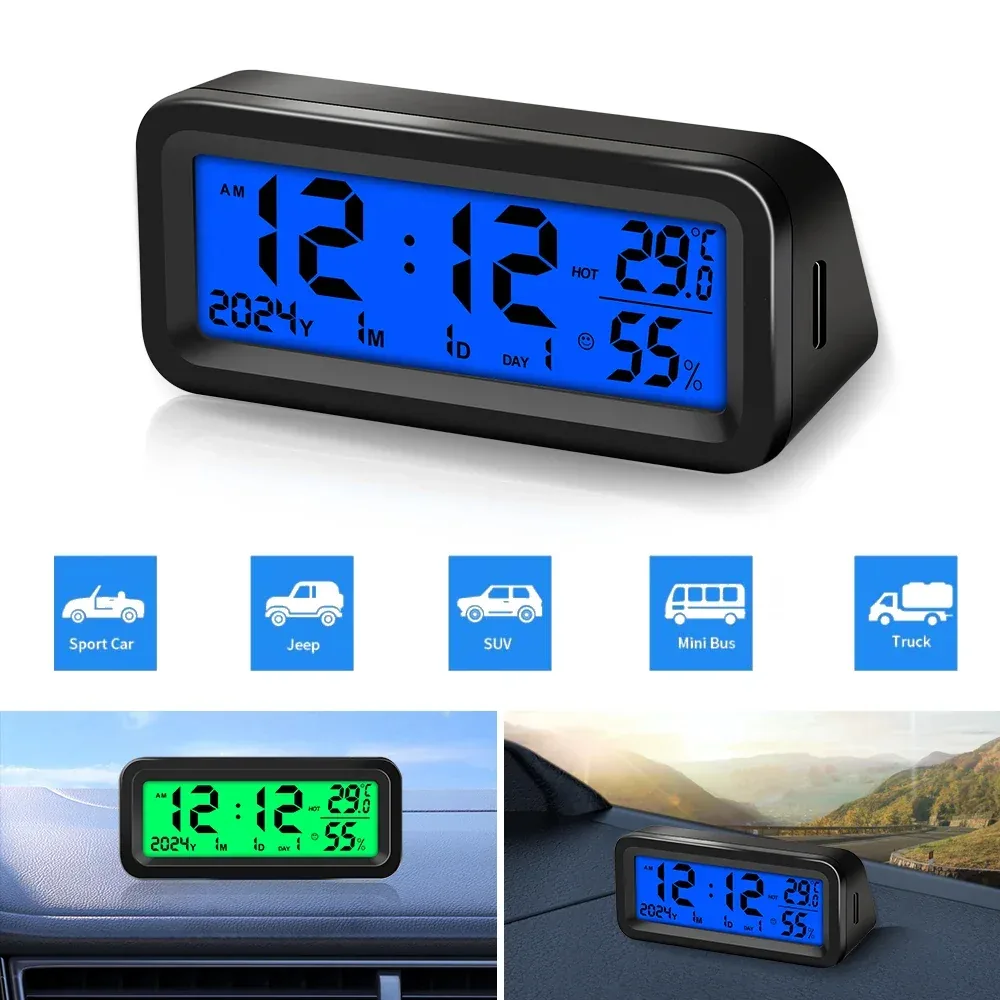 Solar Car Clock - Dashboard Mount